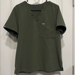 Figs Forest Green V-Neck Scrub Top/Joggers